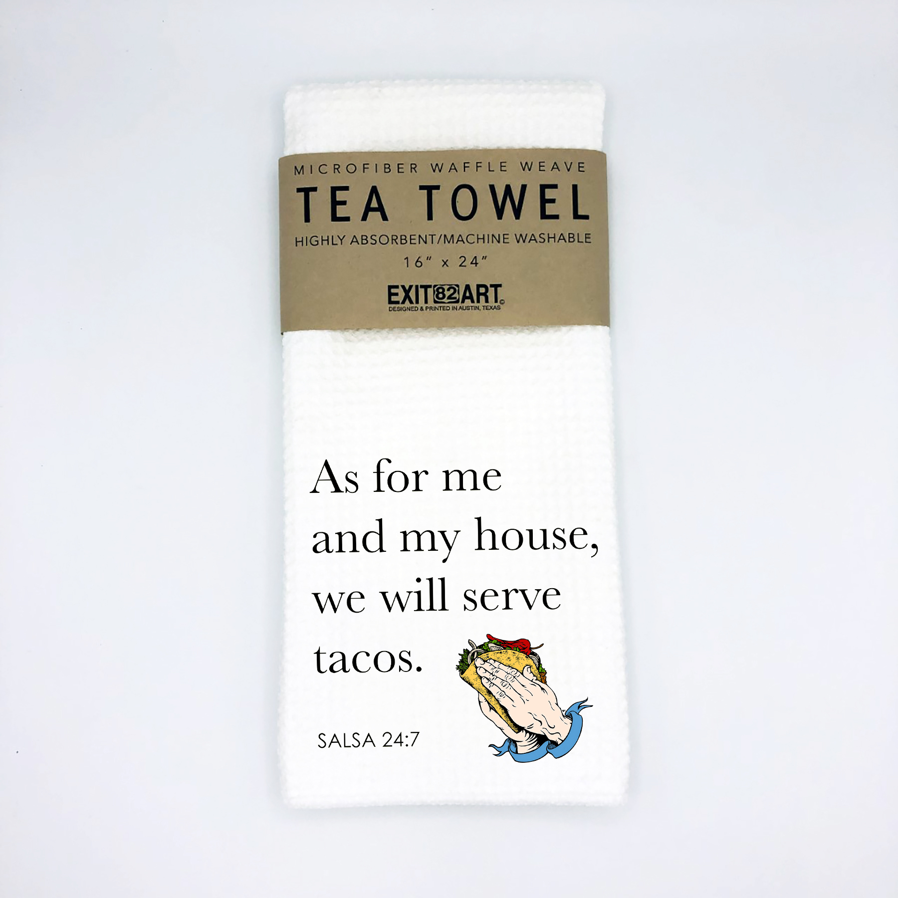 Waffle Weave Kitchen Towels with Funny Sayings